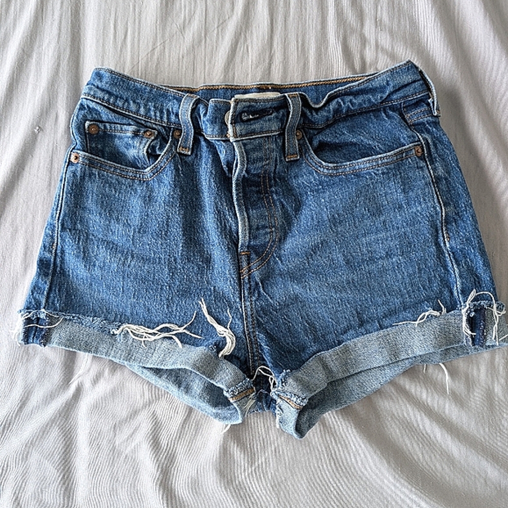 Levi's Blue Denim Jean Shorts